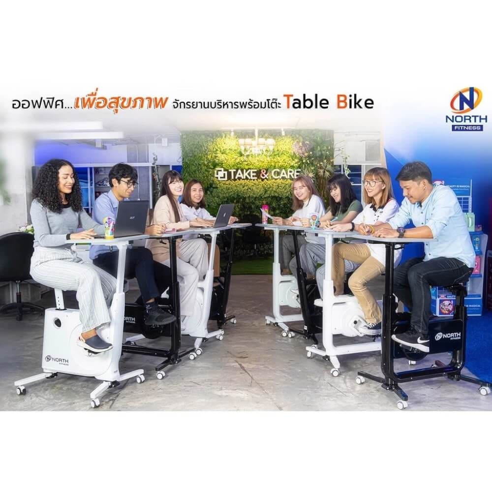จักรยานนั่งปั่นพร้อมโต๊ะ NORTH FITNESS TABLE BIKE1 สีดำ_2